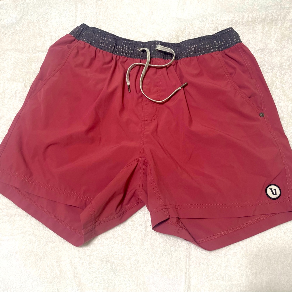 VUORI Kore Shorts Board Shorts Swim Trunks Dark Penny Rust Size XL/36